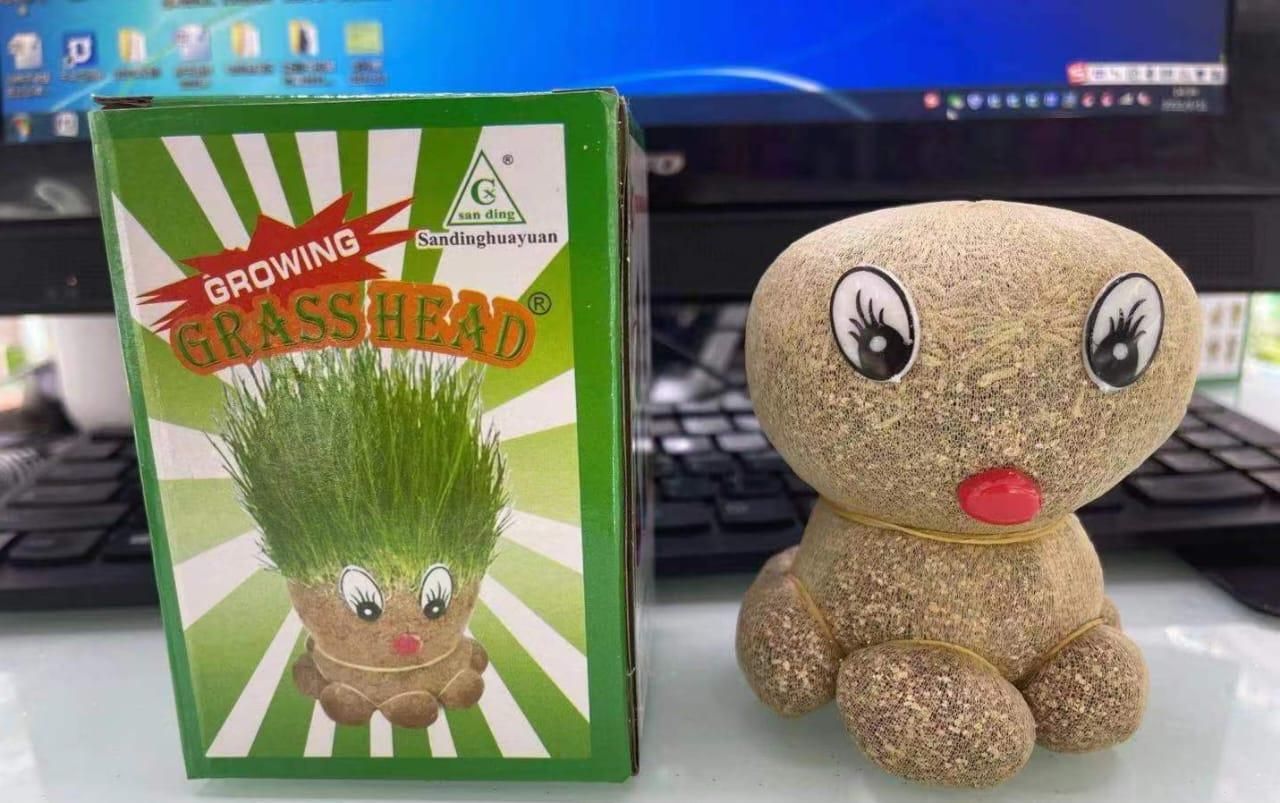 Cute Grass Doll Grow Bag Pots