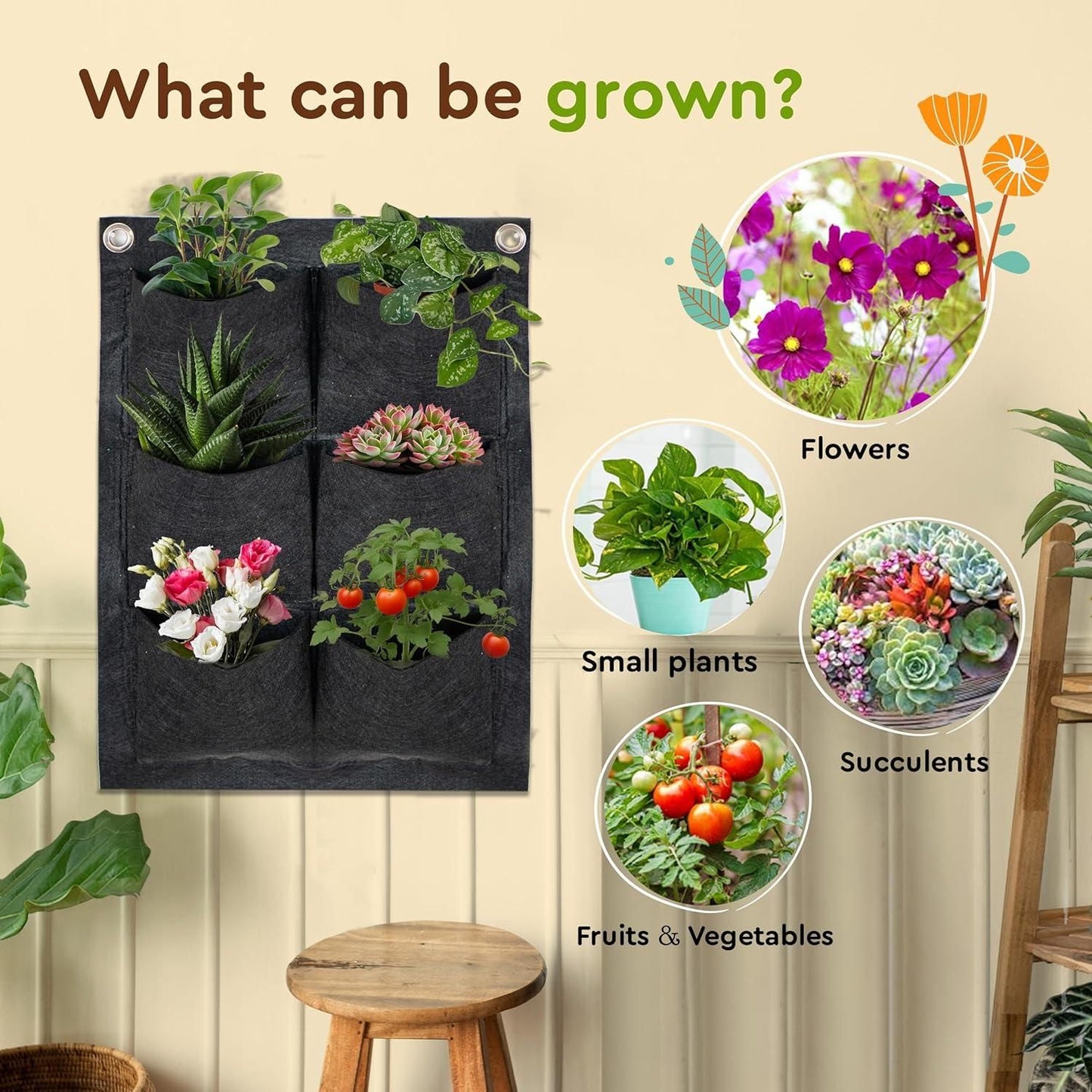 Indoor Vertical Hanging Wall Planter for Balcony