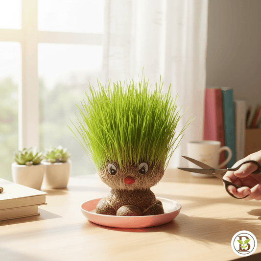 Cute Grass Doll Grow Bag Pots